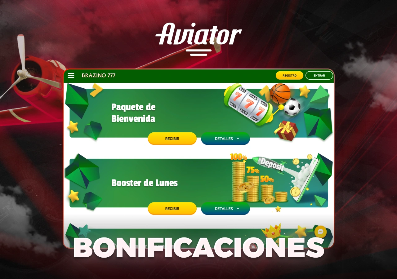 Bonificaciones disponibles para los usuarios del casino Brazino
