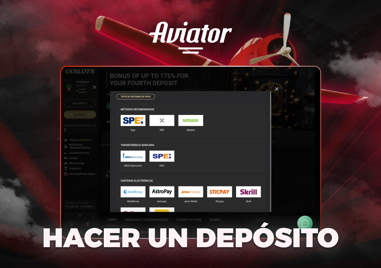 Opciones de depósito disponibles para los usuarios de México