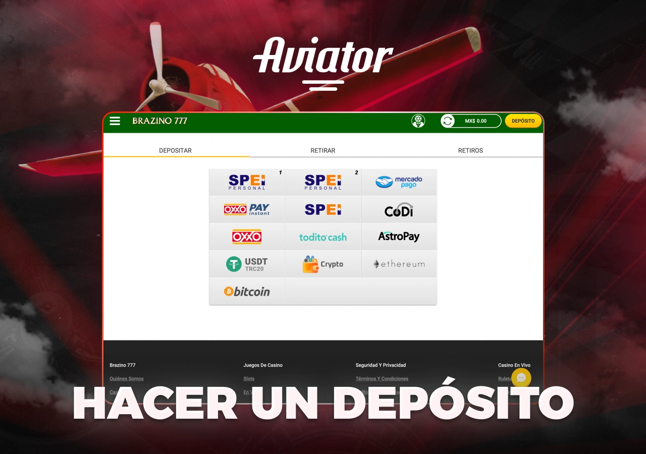 Formas de pago para realizar un ingreso en una cuenta Brazino