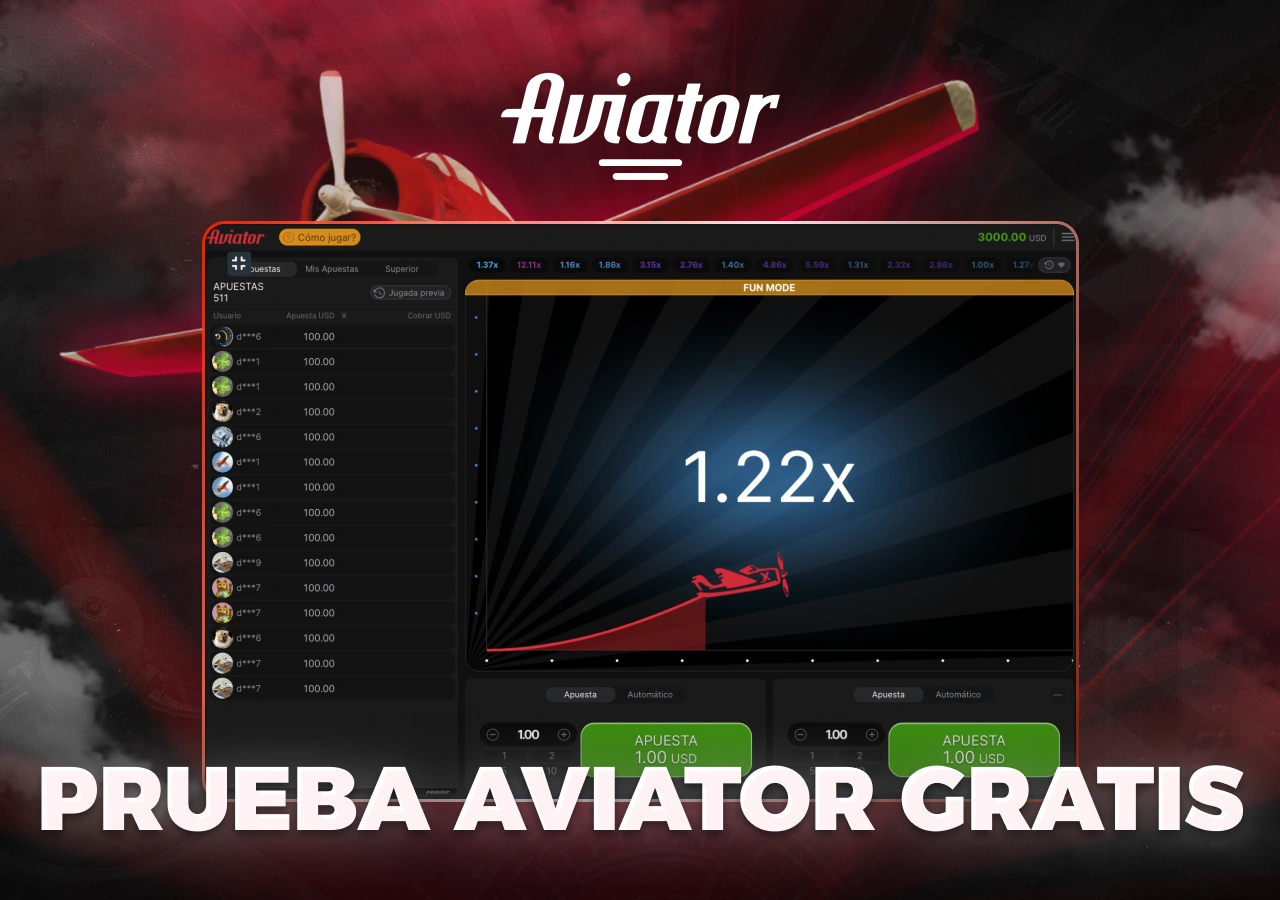 Versión demo de Aviator antes de realizar un ingreso en su cuenta