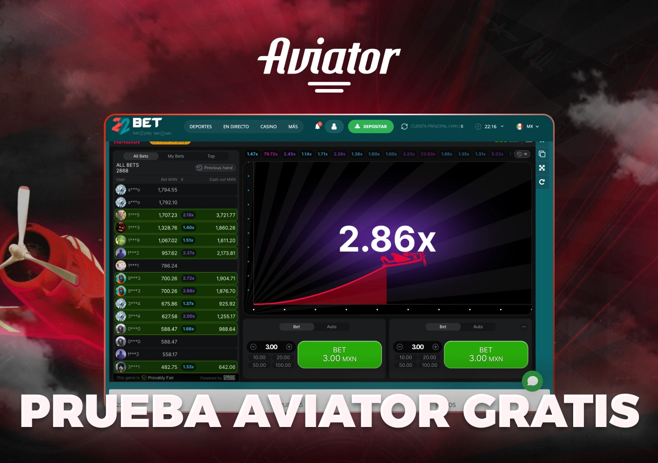 Disponible la versión demo del juego Aviator para los usuarios