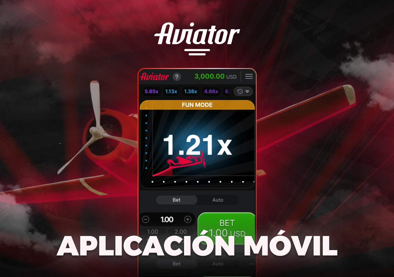 Aviator en la aplicación móvil 1xBet