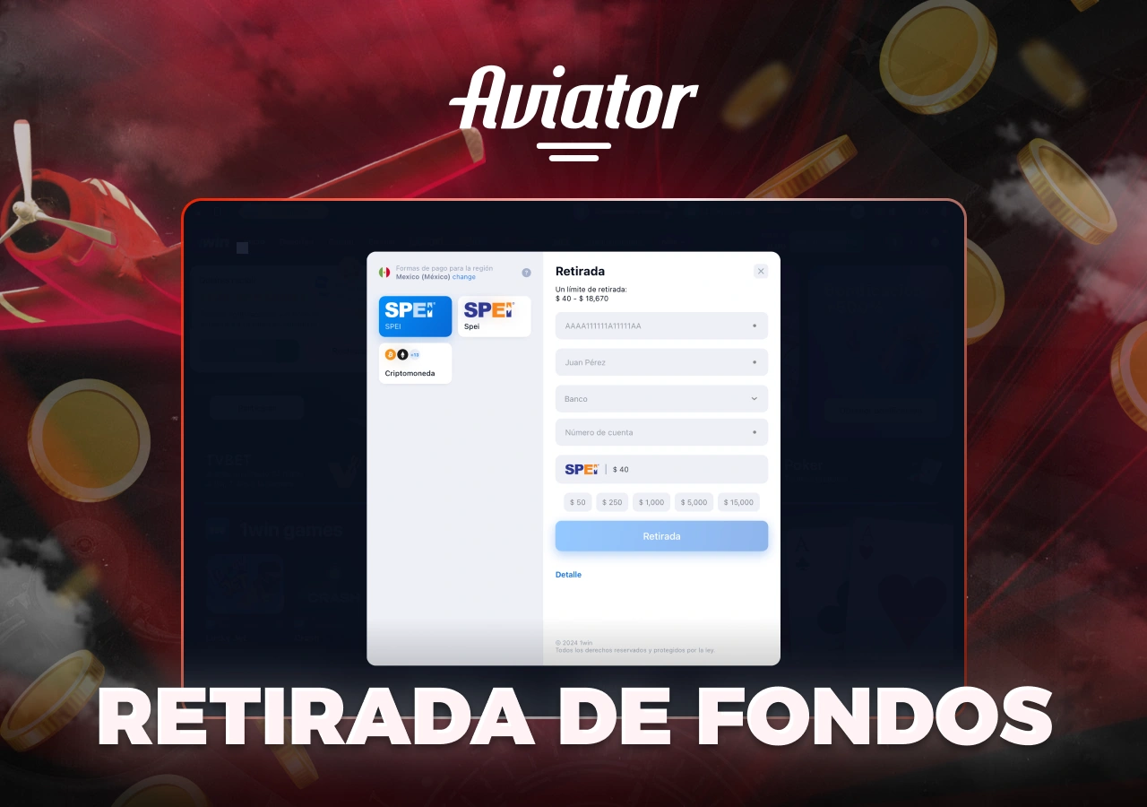 Opciones para retirar fondos ganadores de la cuenta